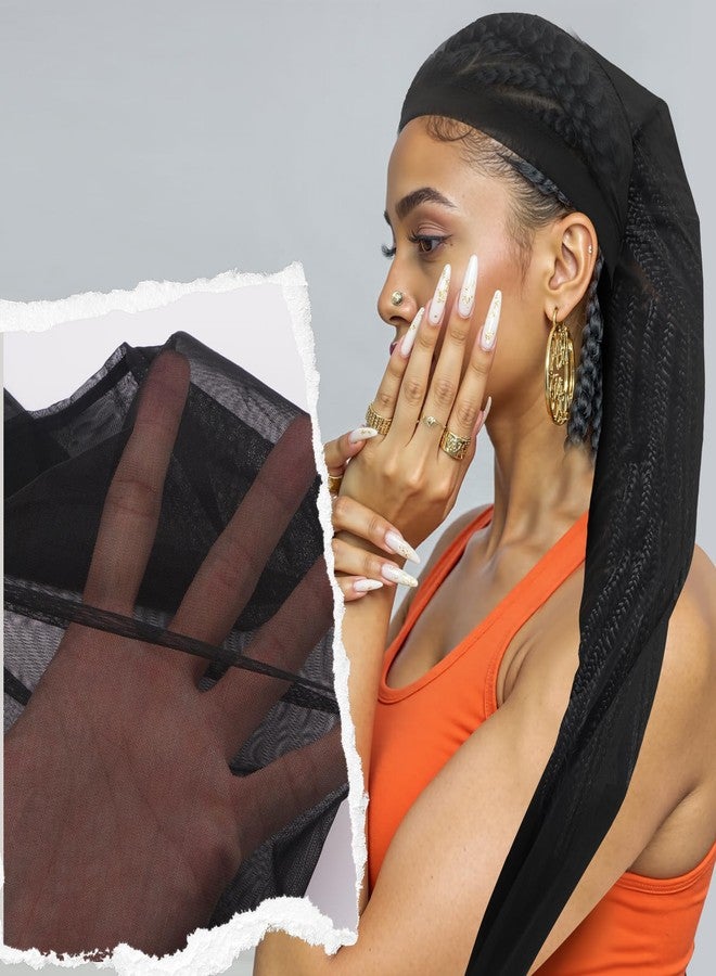 Sokfone Hair Weave Sleeve for Locs - Breathable Loc Sleeve for Braids and Hairweave, Fashionable Design - Haircare Haircharms With Elastic Band (Black) - Image 5